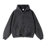 "Faded Black" Dual-Zip Hoodie