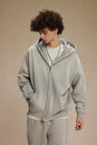 "Faded Gray" Dual-Zip Hoodie