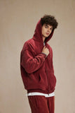 "Faded Red" Dual-Zip Hoodie