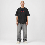 Model wearing the Midnight Eclipse Vintage Tee, front view