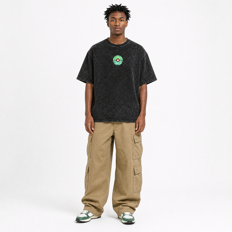 Model wearing the Verdant Bloom Vintage Tee, front view
