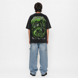 Model wearing the Jade Tempest Vintage Tee, back view