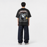 Model wearing the Ashen Blaze Vintage Tee, back view