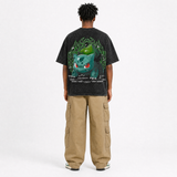 Model wearing the Verdant Bloom Vintage Tee, back view