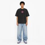 Model wearing the Violet Haze Vintage Tee, front view