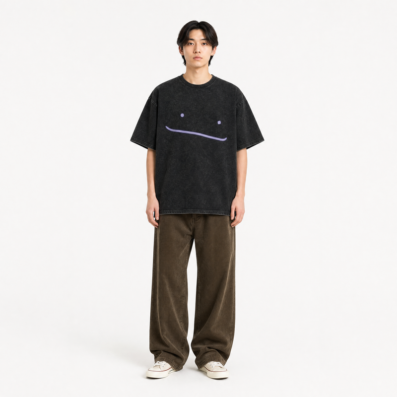 Model wearing the Soft Reset Vintage Tee, front view