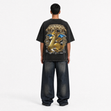 Model wearing the Celestial Flight Vintage Tee, back view