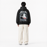 Model wearing the Sleep Mode Vintage Hoodie, back view