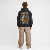Model wearing the Celestial Flight Vintage Hoodie, back view