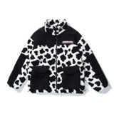 "Cow Spots" Winter Sherpa Coat