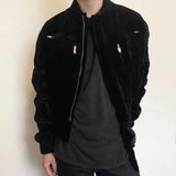 "Velour Slim" Bomber Jacket
